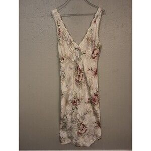 VTG 90s Y2K California Dynasty Floral Lace Negligee Chemise Slip Dress M USA
